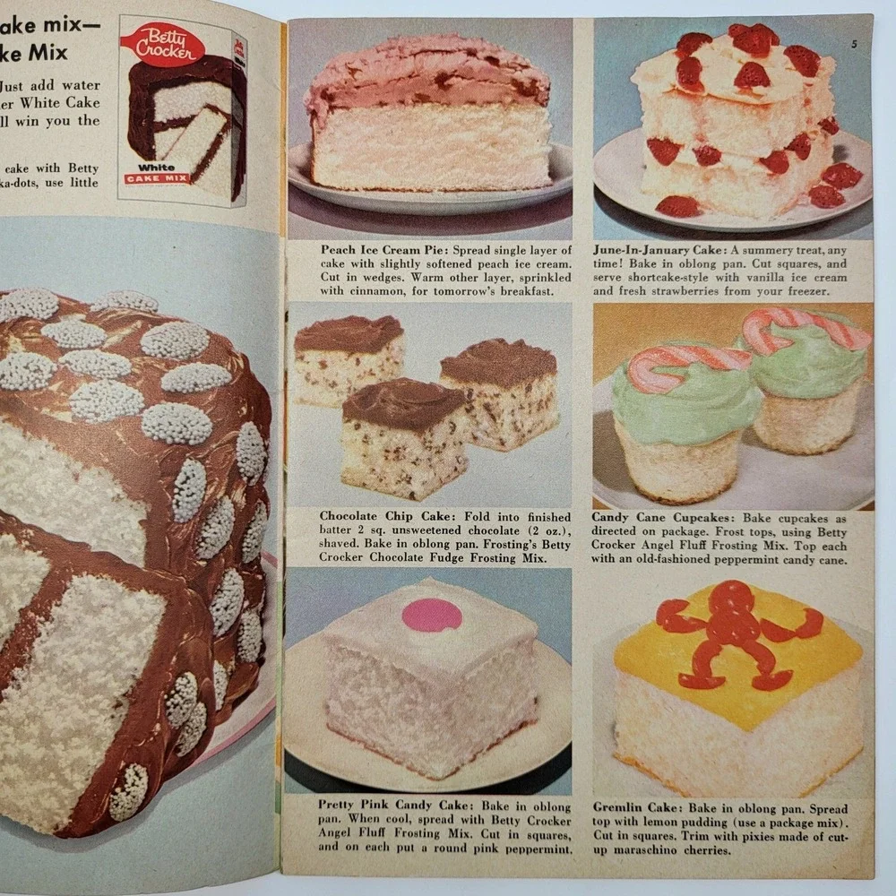 Betty Crocker How To Have‎ The Most Fun With Cake Mixes Recipe Booklet 1950s VTG